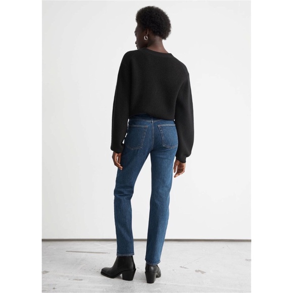 & Other Stories Favourite Cut High Rise Slim Leg Jeans in Deep Blue, Size 26/30 - Picture 6 of 16